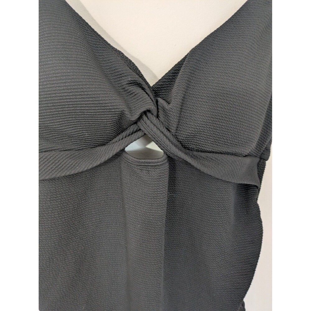 Old Navy Maternity SZ L Black Classic One-Piece Twist Front Nursing Swimsuit EUC - Picture 3 of 15